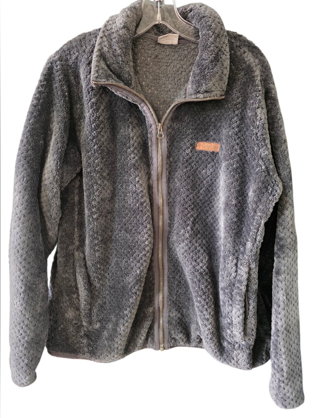 Columbia Women's Fireside II Sherpa Full Zip Jacket In Gray Size XXL